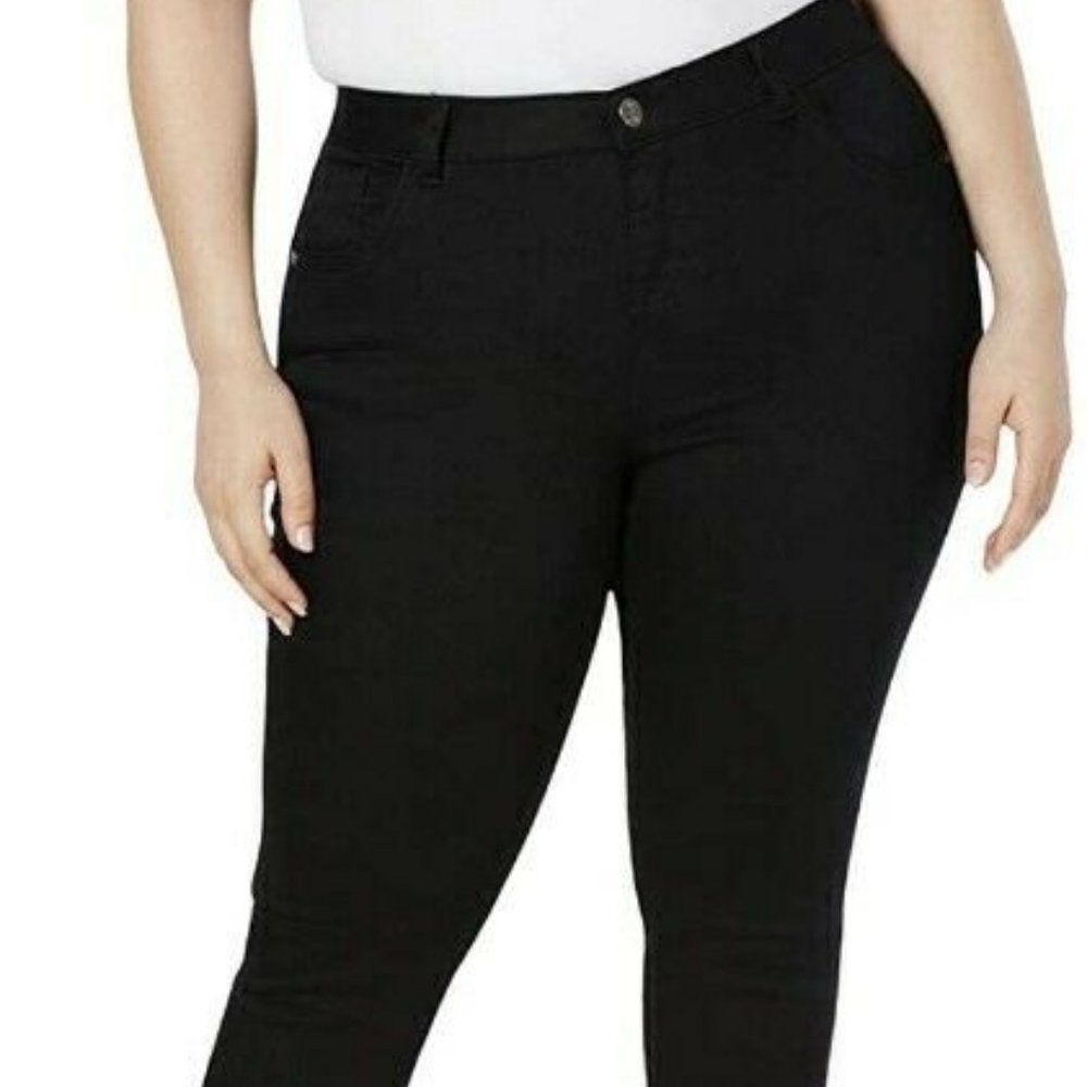 Style & Co Crochet-Trim Pants 22W Black